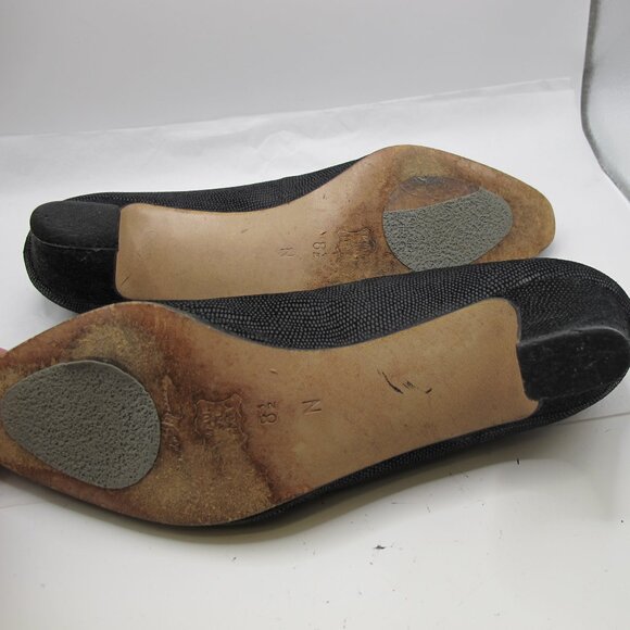 Sesto Meucci black 2 inch heels with lizard pattern  8.5N - Picture 5 of 6